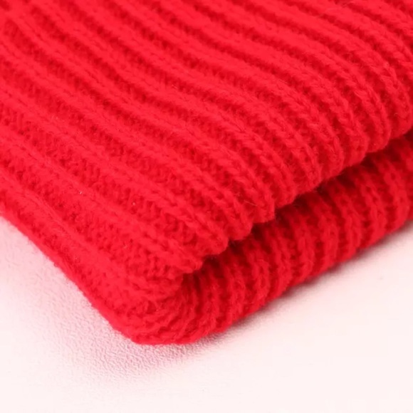 HOST PICK✨DOUBLE POM POM KNIT BLACK OR RED BEANIE-EARS‎ - Picture 8 of 8